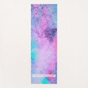 Hübsch rosa Blau Lila Salzwasser Monogramm Yogamatte