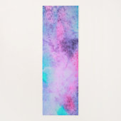 Hübsch rosa Blau Lila Salzwasser Monogramm Yogamatte (Rückseite)