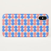 Hübsch rosa blaue Blumenmuster Case-Mate iPhone Hülle (Rückseite (Horizontal))