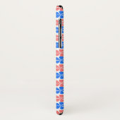 Hübsch rosa blaue Blumenmuster Case-Mate iPhone Hülle (Hinten/Links)