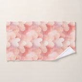 Hübsch rosa, blaue Herzen Badhandtuch Set (Handtuch)