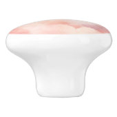 Hübsch rosa, blaue Herzen Keramikknauf (Seitenansicht)