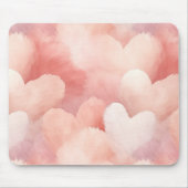 Hübsch rosa, blaue Herzen Mousepad (Vorne)