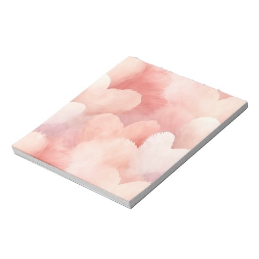 Hübsch rosa, blaue Herzen Notizblock (Rotiert)