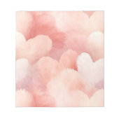 Hübsch rosa, blaue Herzen Notizblock (Vorderseite)