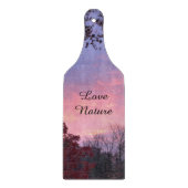 Hübsch rosa blaue Sonnenuntergangsscheibe Schneidebrett (Vorderseite)