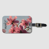 Hübsch rosa Blossom Elegant Personalisiert Gepäckanhänger (Vorderseite (Horizontal))