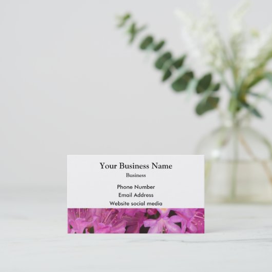 Hübsch-rosa-blühende Blume Visitenkarte (Stehend Vorderseite)