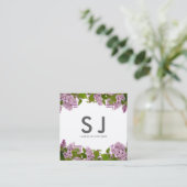 Hübsch rosa Blume Botanischer Landschaftsdesigner Quadratische Visitenkarte (Stehend Vorderseite)