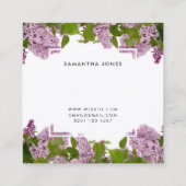 Hübsch rosa Blume Botanischer Landschaftsdesigner Quadratische Visitenkarte (Rückseite)
