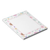 Hübsch rosa Blume Groovy Retro Design Notizblock (angewinkelt)