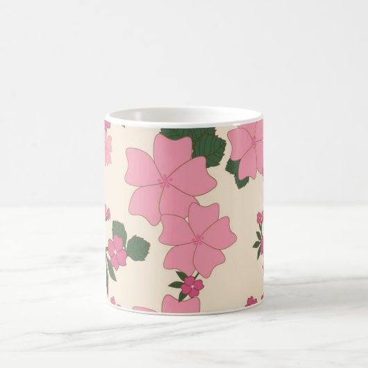 Hübsch rosa Blume Kaffeetasse (Mittel)