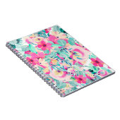 Hübsch-rosa-Blume-Notebook Notizblock (Rechte Seite)