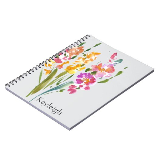 Hübsch-Rosa-Blume Notizblock (Linke Seite)