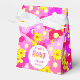 Hübsch rosa Blume Personalisiert Babydusche Geschenkschachtel