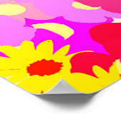 Hübsch rosa Blume Personalisiert Babydusche Poster (Ecke)