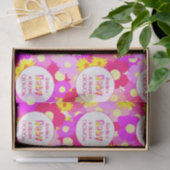 Hübsch rosa Blume Personalisiert Babydusche Seidenpapier (Geschenk)