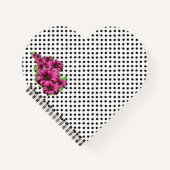 Hübsch-rosa Blume Polka Dot Notizblock (Vorderseite)