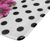 Hübsch-rosa Blume Polka Dot Schneidebrett (Ecke)