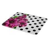 Hübsch-rosa Blume Polka Dot Schneidebrett (Ecke)