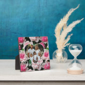 Hübsch rosa, blumenboho Chic personalisieren 4 Fot Fotoplatte (InSitu)