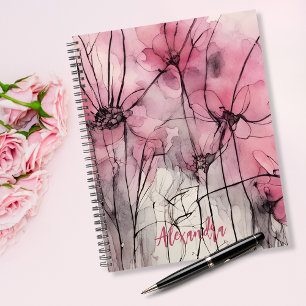 Hübsch rosa Blumenfarben Illustration Individuelle Planer