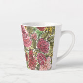 Hübsch rosa Blumengarten  Milchtasse (Rechts)