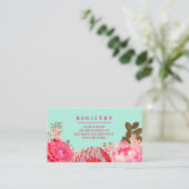 Hübsch rosa Blumenkarton Begleitkarte (Stehend Vorderseite)