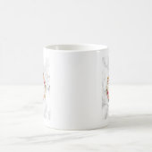 Hübsch-rosa-Blumenkreuz Kaffeetasse (Mittel)