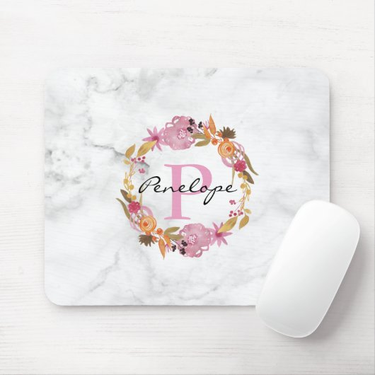 Hübsch-rosa-Blumenkreuz Mousepad (Mit Mouse)