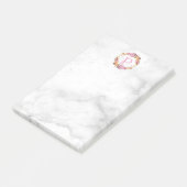 Hübsch-rosa-Blumenkreuz Post-it Klebezettel (angewinkelt)