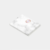 Hübsch-rosa-Blumenkreuz Post-it Klebezettel (angewinkelt)