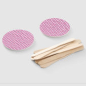 Hübsch rosa Blumenmuster Fächer (Non-assembled)