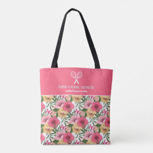 Hübsch rosa Blumenmuster, kundenspezifische Tenni Tasche
