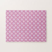 Hübsch rosa Blumenmuster Puzzle (Horizontal)