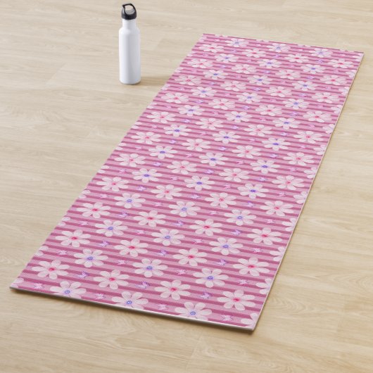 Hübsch rosa Blumenmuster Yogamatte (Beispiel)
