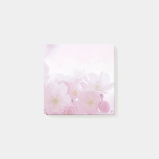 Hübsch rosa Blumennoten Post-it Klebezettel (Vorderseite)