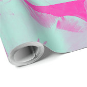 Hübsch rosa Blumenpapier Geschenkpapier (Rolleneckpunkt)