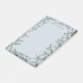 Hübsch rosa Blumenrahmen INDIVIDUELLE NAME Editor Post-it Klebezettel (angewinkelt)