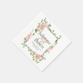 Hübsch rosa Blumenservietten Serviette (Ecke)