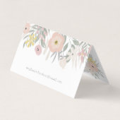 Hübsch rosa Blumenstrauß auf Weiß Visitenkarten (Rückseite)