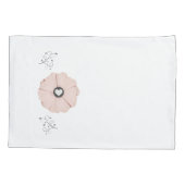 Hübsch rosa Blütenblätter/Venenstandardmäßiges Pil Kissenbezug (Rückseite-Links)