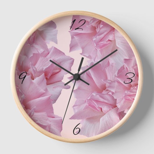 Hübsch Rosa Blütenblütenblütenblüte, modern hübsch Uhr (Vorderseite)