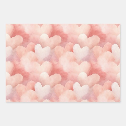 Hübsch rosa Blütencreme Geschenkpapier Set (Vorderseite 2)