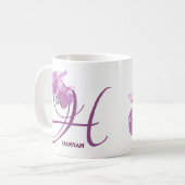 Hübsch rosa Blütenmädchen Hannah Kaffeetasse (Vorderseite Links)
