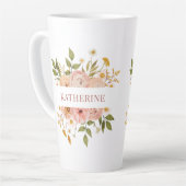 Hübsch rosa Bohemischer Name Milchtasse (Linke Ecke)