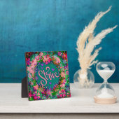 Hübsch rosa BoHo Floral Strive Inspirivity Easel Fotoplatte (InSitu)