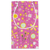 Hübsch rosa Botanische Wildblume Kleine Geschenktüte (Rückseite)