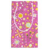 Hübsch rosa Botanische Wildblume Kleine Geschenktüte (Vorderseite)