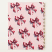 Hübsch-rosa-Bow-Individuelle Name Planer (Rückseite)